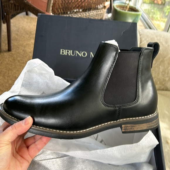 Bruno Marc Vegan Leather Chelsea Boots Men’s US Size 8 - Picture 6 of 9